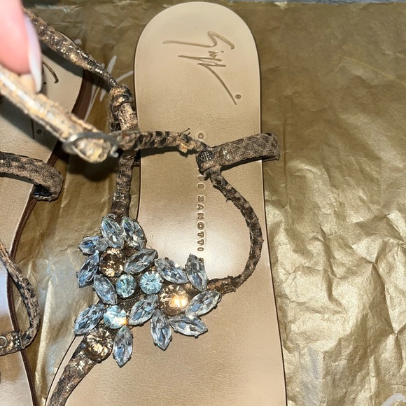 Giuseppe Zanotti crystal sandals size 37 bought in 2003 BARNEYS NY - Picture 3 of 9